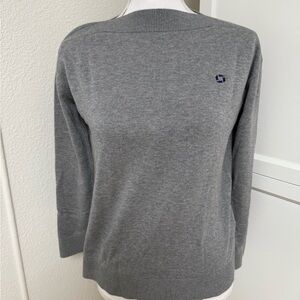Lands' End Women’s Gray Pullover Sweater with Chase Bank Logo